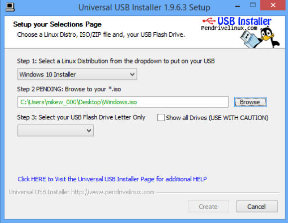 download windows 10 usb key
